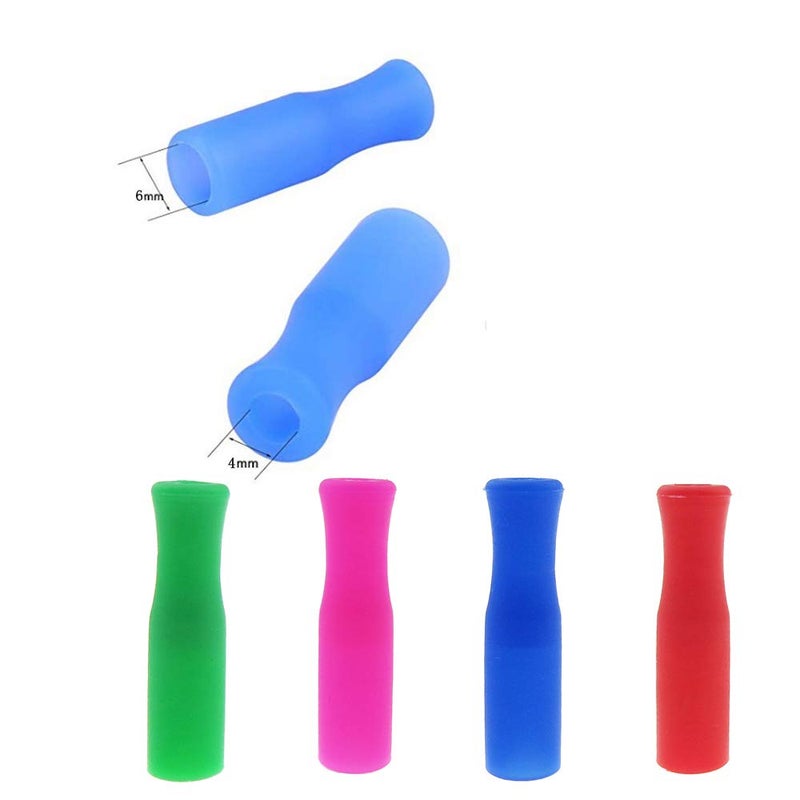 JIEFU Colorful Stainless Steel Straws, 4pcs Ultra Long 12" Reusable Rainbow Color Drinking Straws with Silicone Tips and Cleaning Brush - Image 3